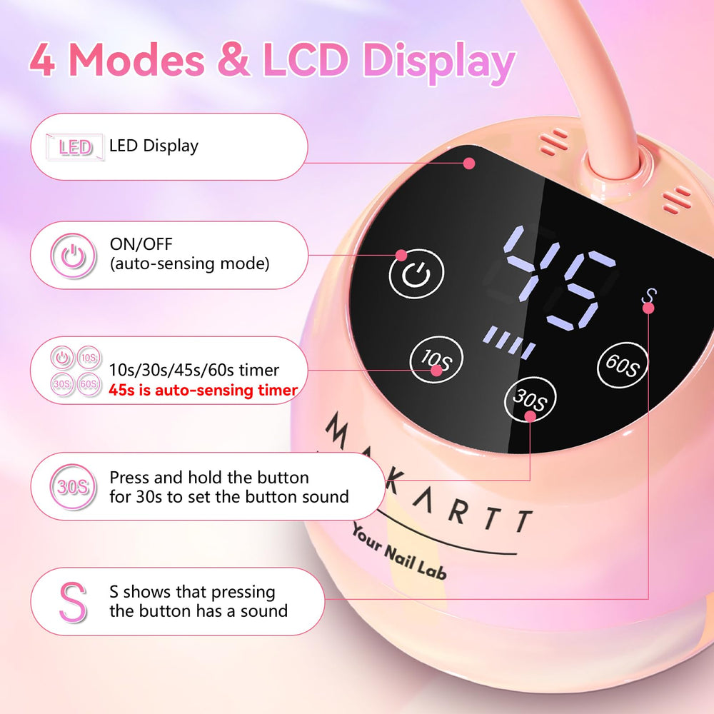 Makartt glazed pink finish adds stylish appeal.