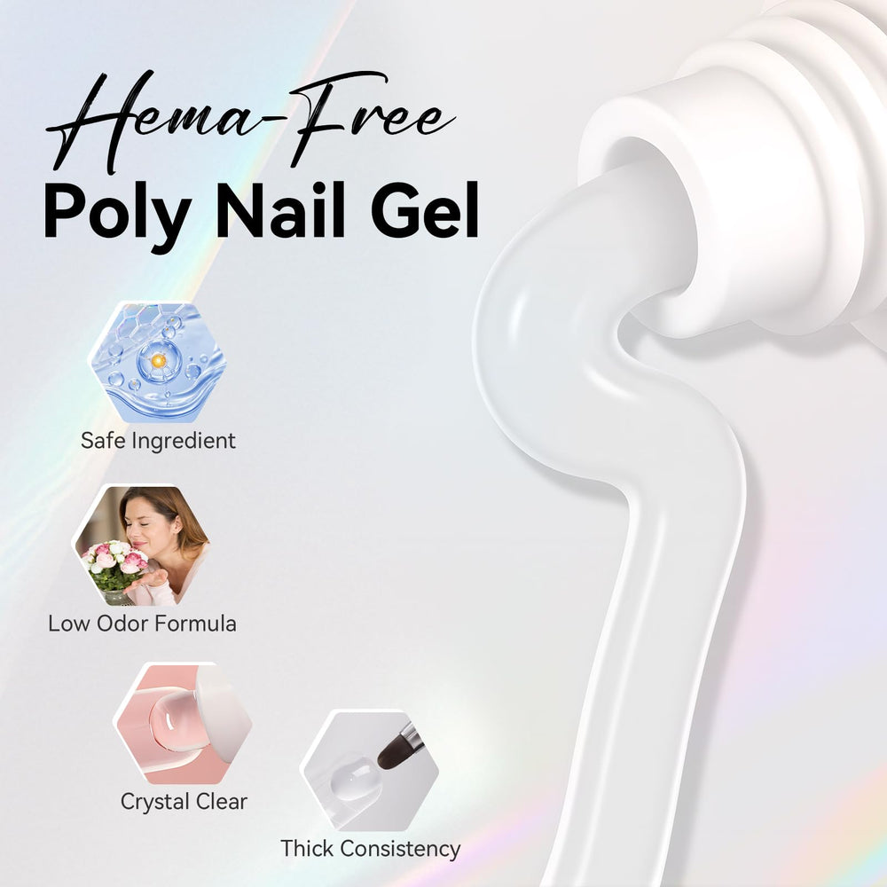 Makartt clear poly nail gel texture enables smooth, self-leveling, beginner-friendly application