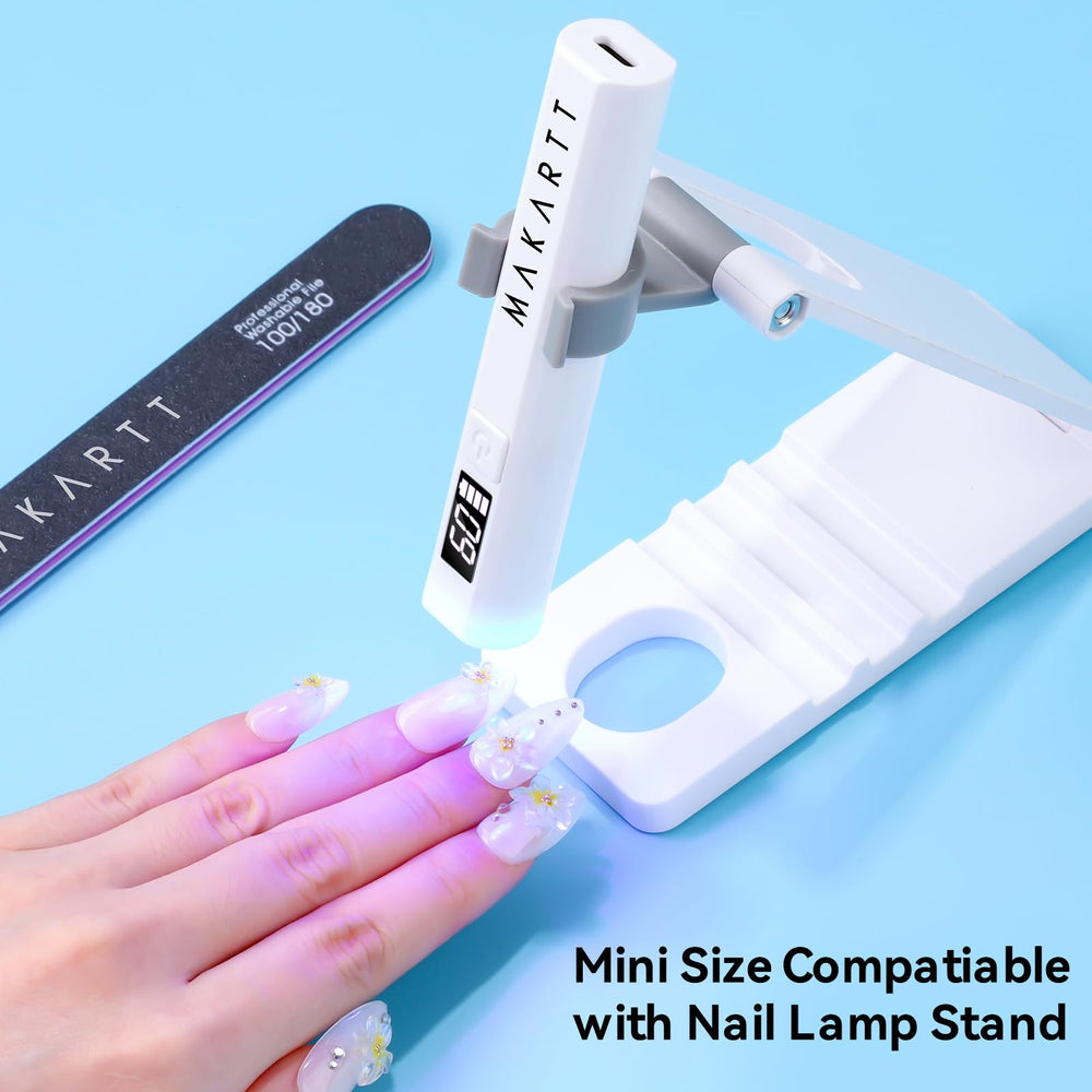 Makartt home salon-ready lamp, compact and travel-friendly for mani sessions.