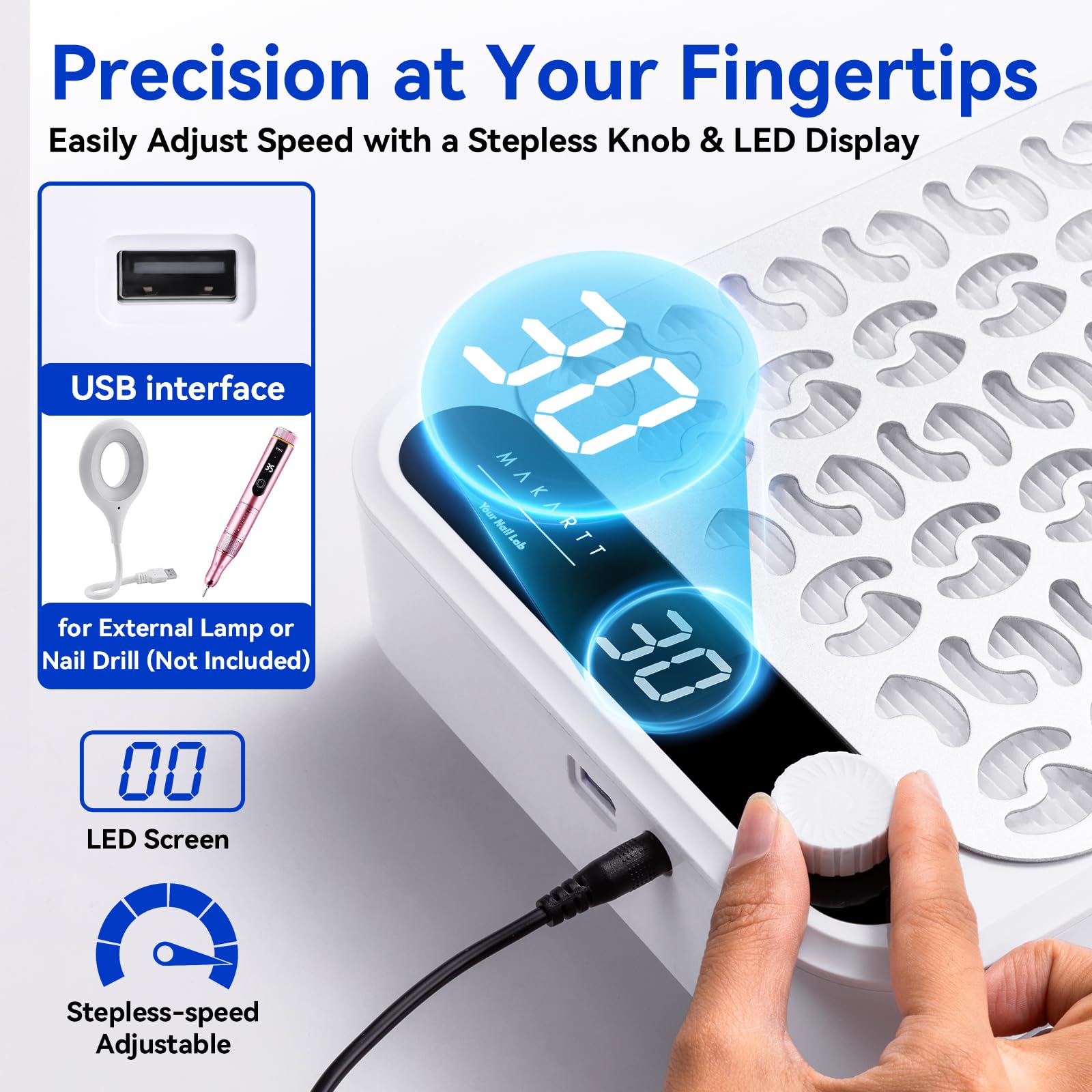 Makartt Larina strainer panel captures dust from all directions.