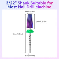 Makartt left-right rotation nail bit supports both-handed use for smoother cuts.