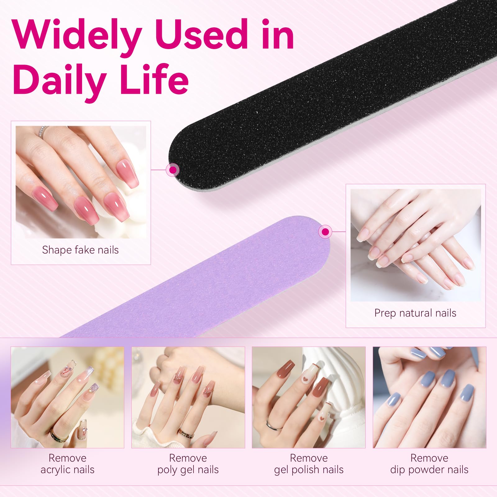 Makartt mini nail files brown color for gentle buffing.