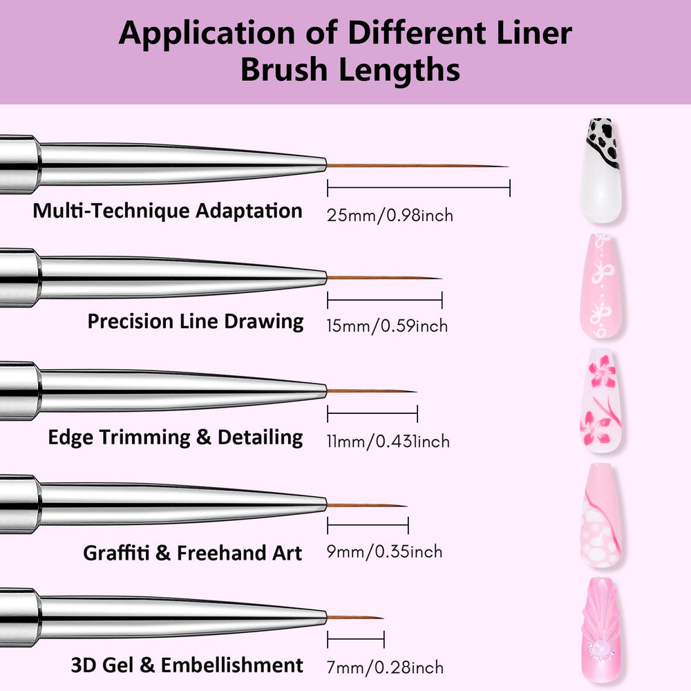 Makartt 9mm brush ideal for clean French tip strokes.