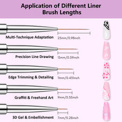 Makartt 9mm brush ideal for clean French tip strokes.