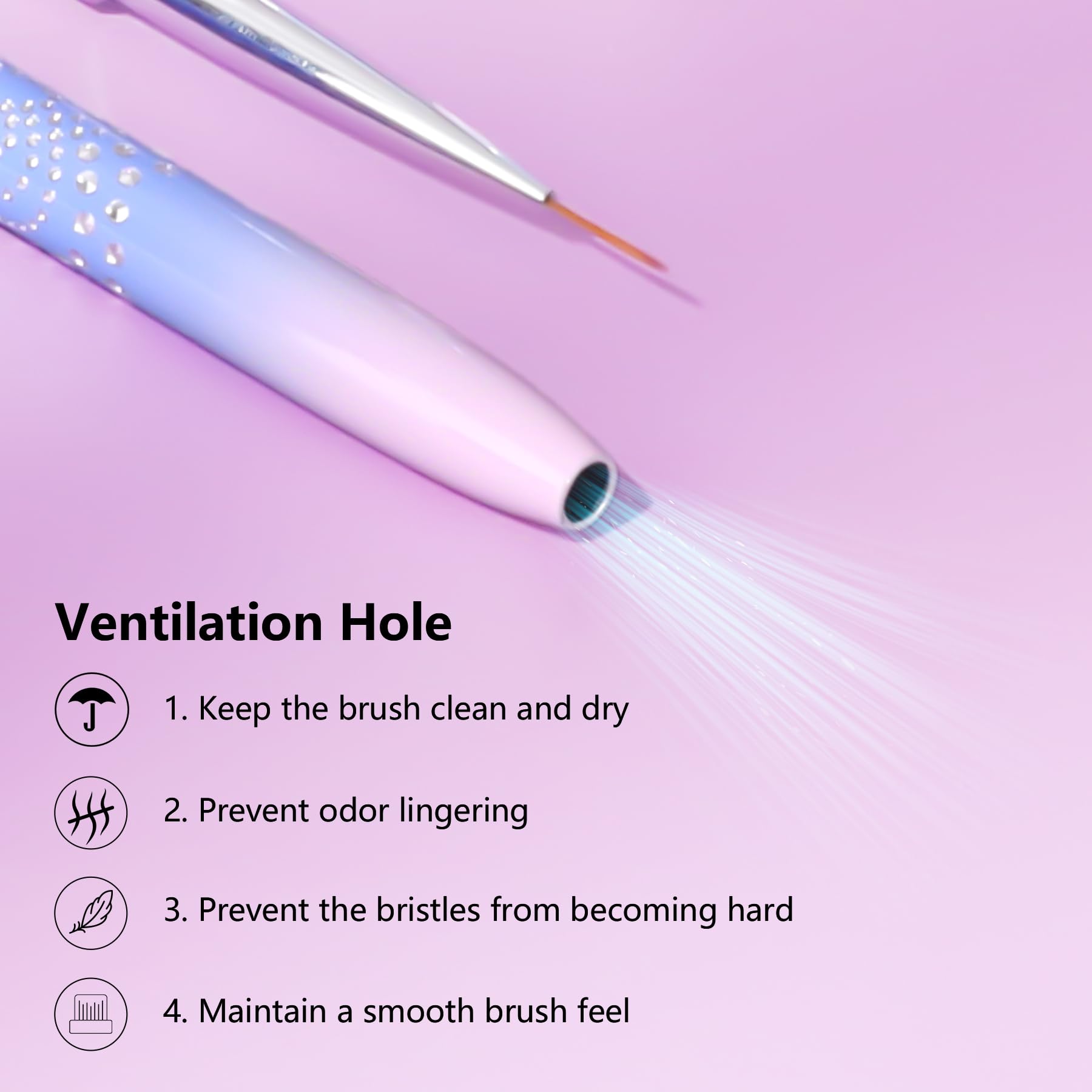 Makartt brush in use showing precise application on nails.