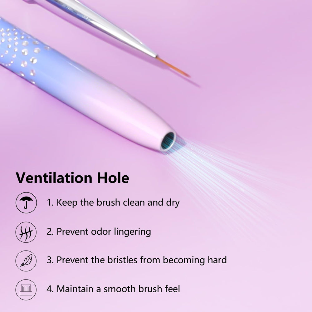 Makartt brush in use showing precise application on nails.