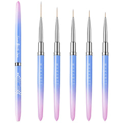 Makartt nail art brush set with caps for precise detail work and portability.
