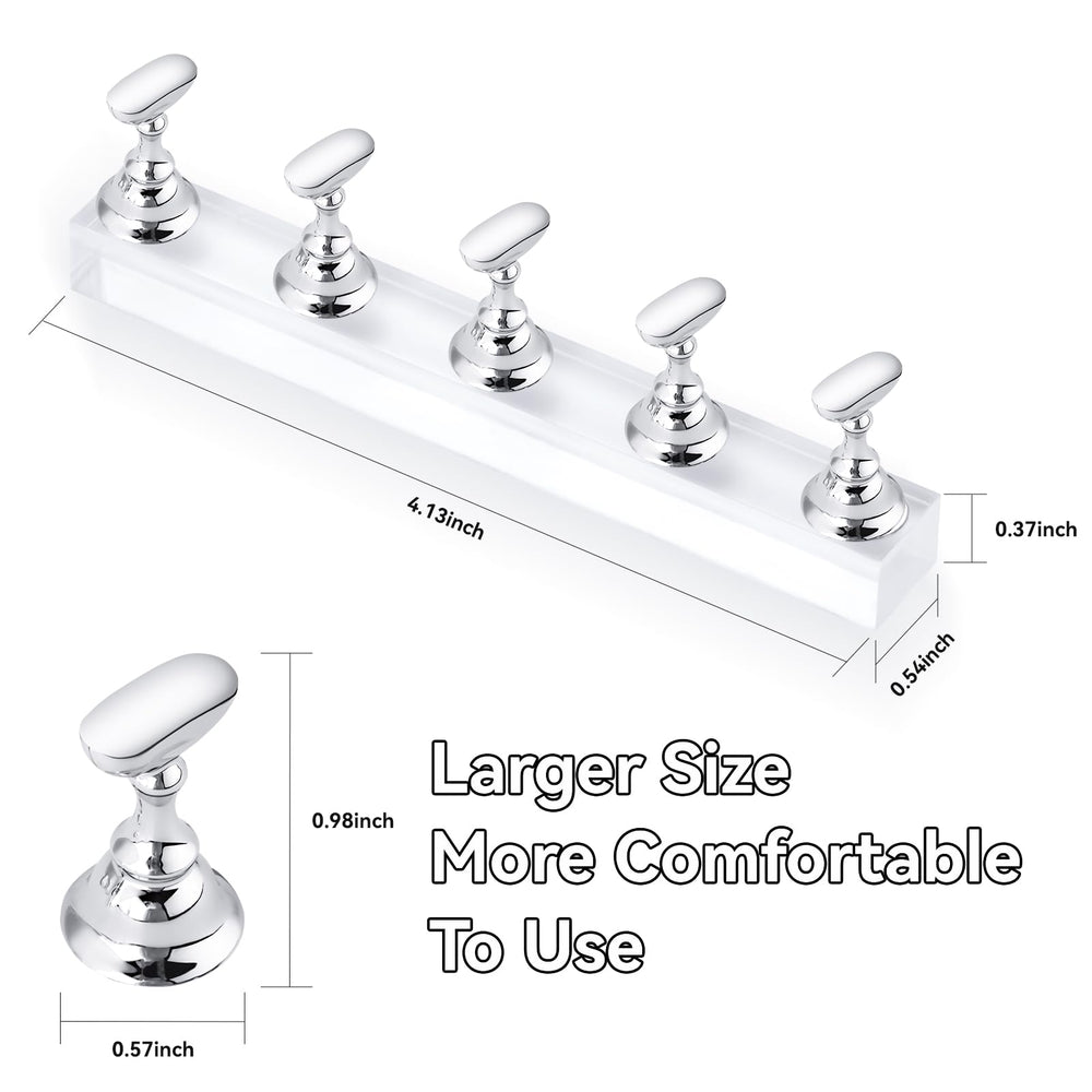 Makartt display stand showcases finished nail art with a professional polish.