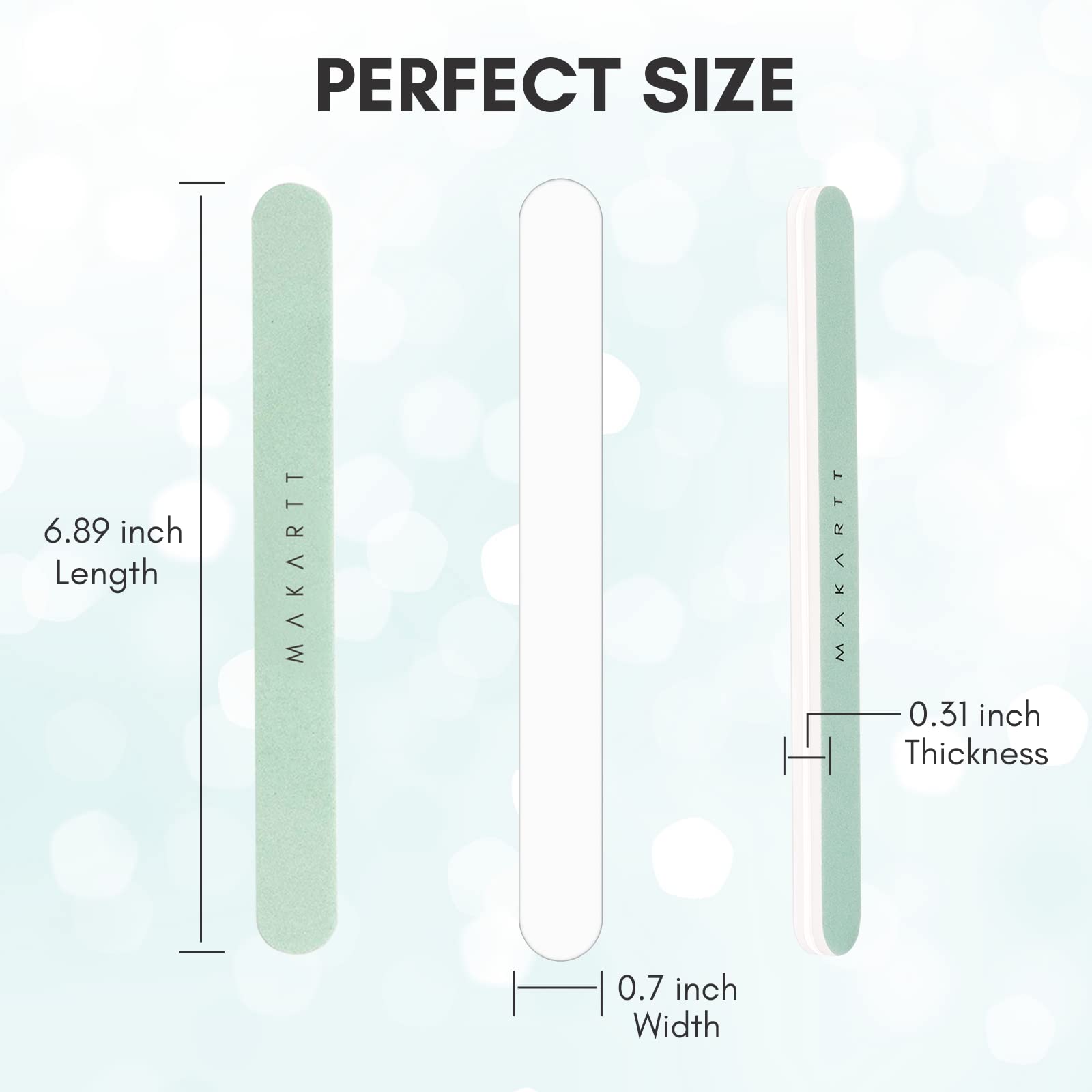 Makartt dual-side polish action smooths then shines nails