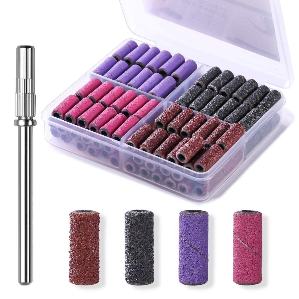 Makartt Nail Drill Bands with mandrel included for stable professional use.