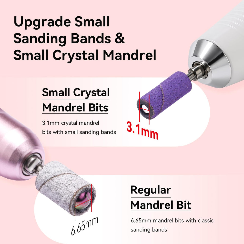 Makartt 120 grit sanding bands preps and shapes nails smoothly.