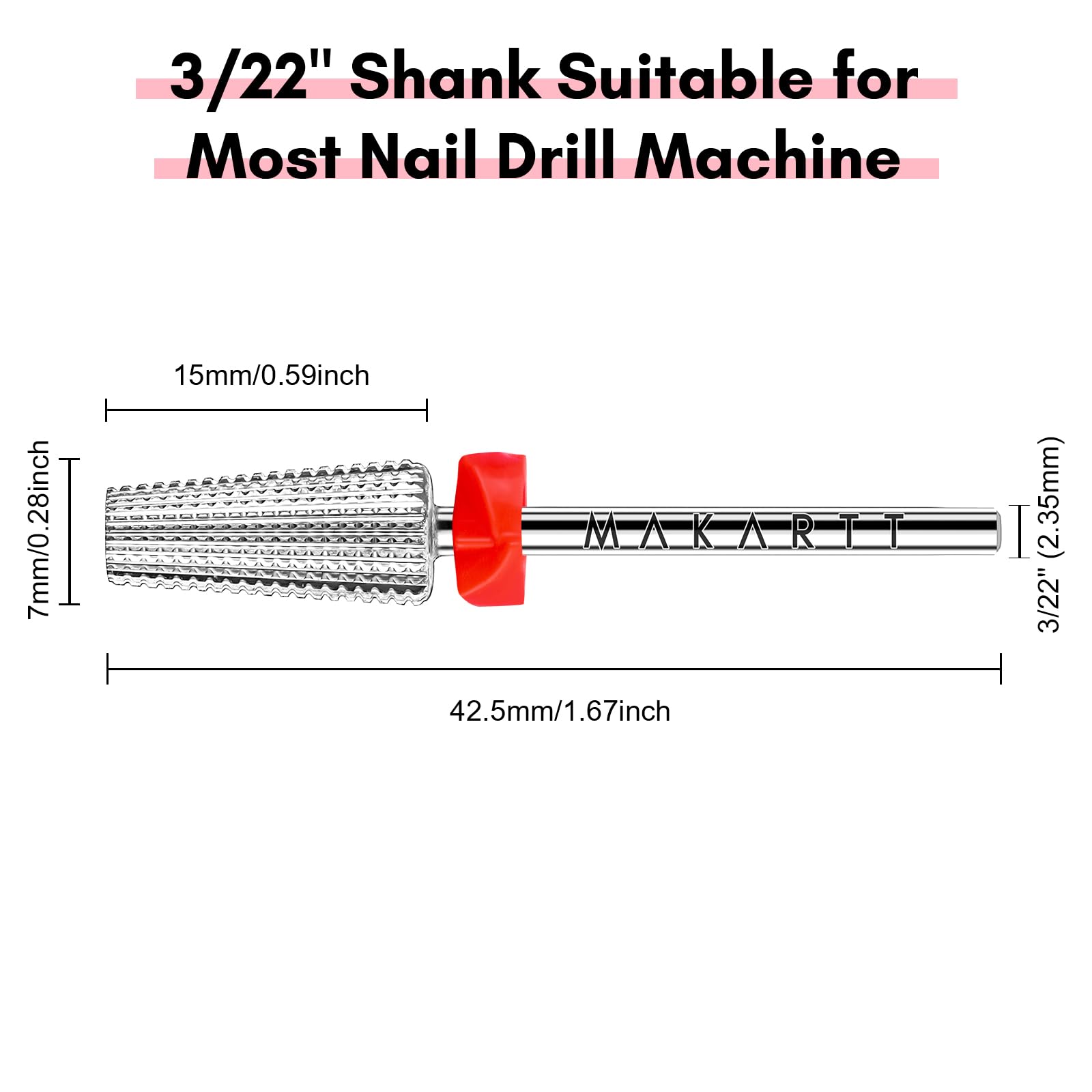 Makartt drill bit cleans cuticles and refines nail edges
