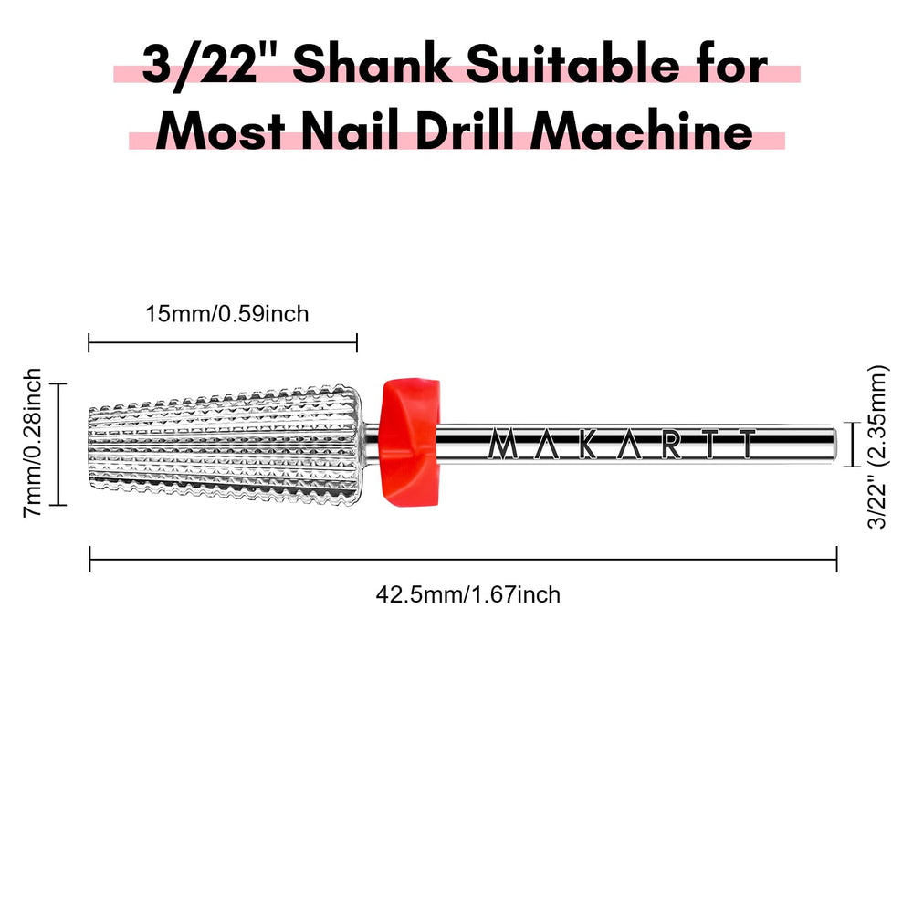 Makartt drill bit cleans cuticles and refines nail edges
