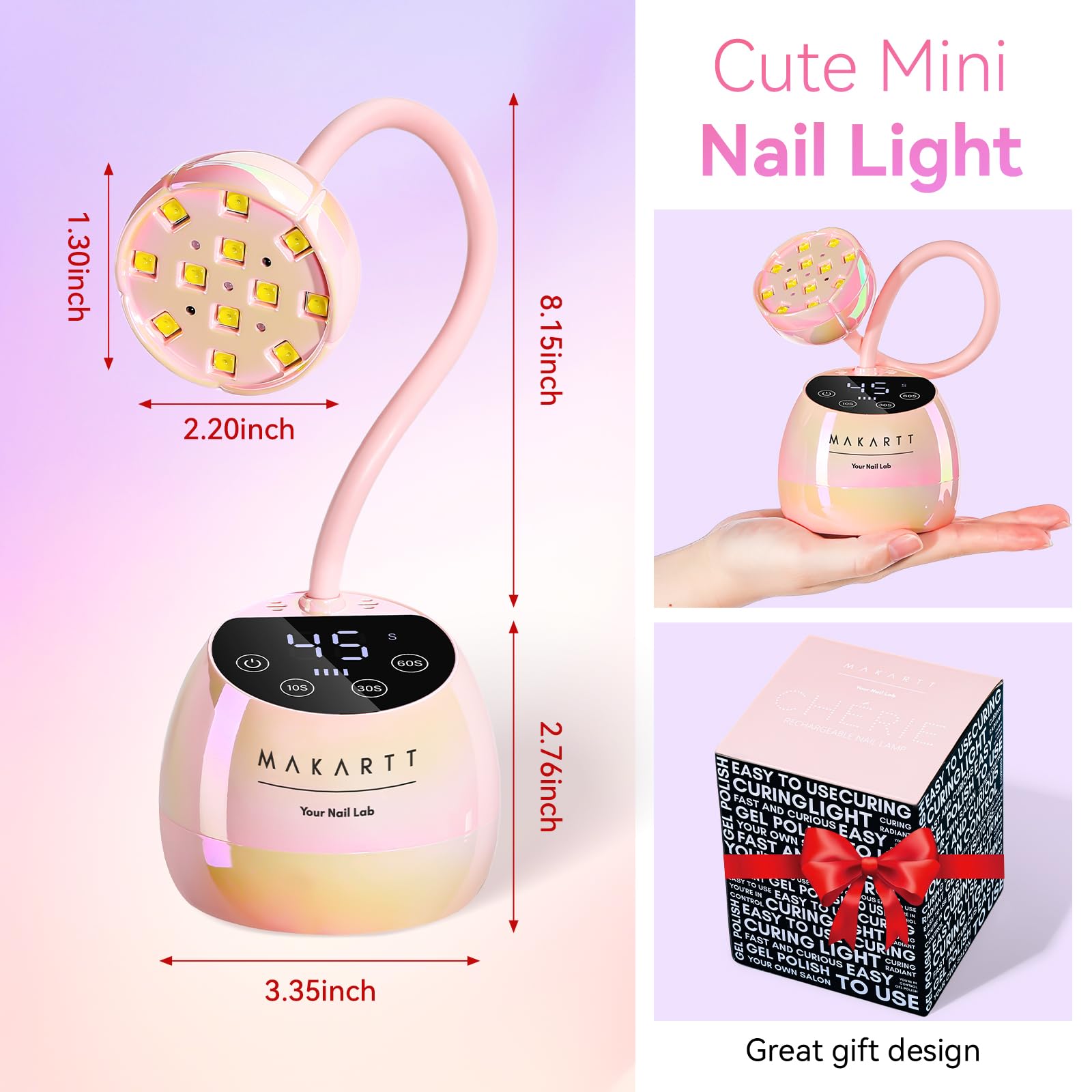 Makartt 12 dual-light beads ensure even curing.