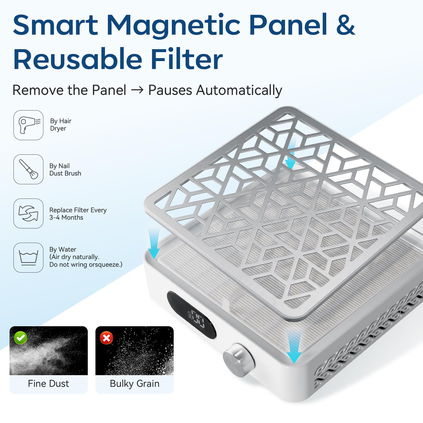 Makartt charging adapter included for safe cordless operation