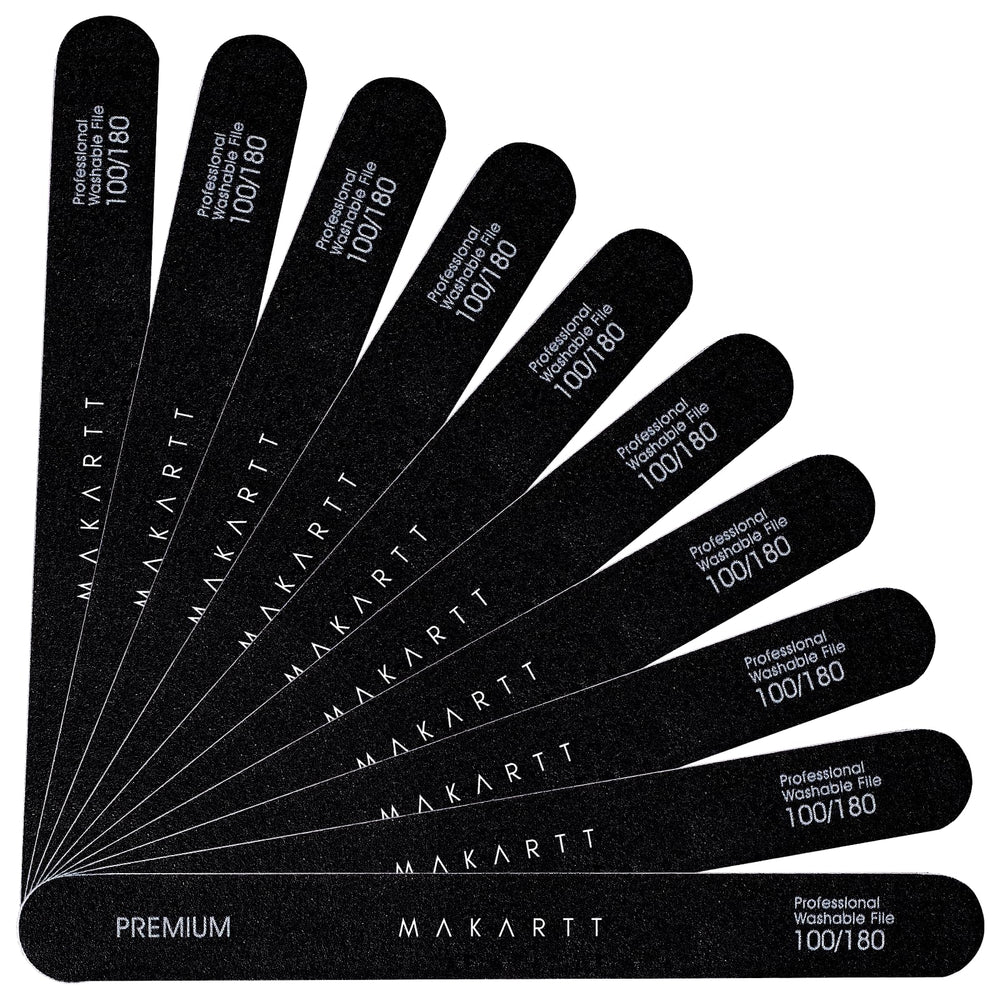 Makartt nail file 100/180 grit emery boards set for precise shaping at home