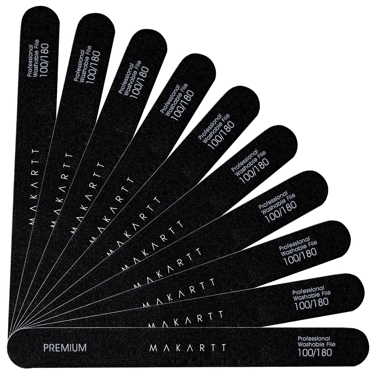 Makartt nail file 100/180 grit emery boards set for precise shaping at home