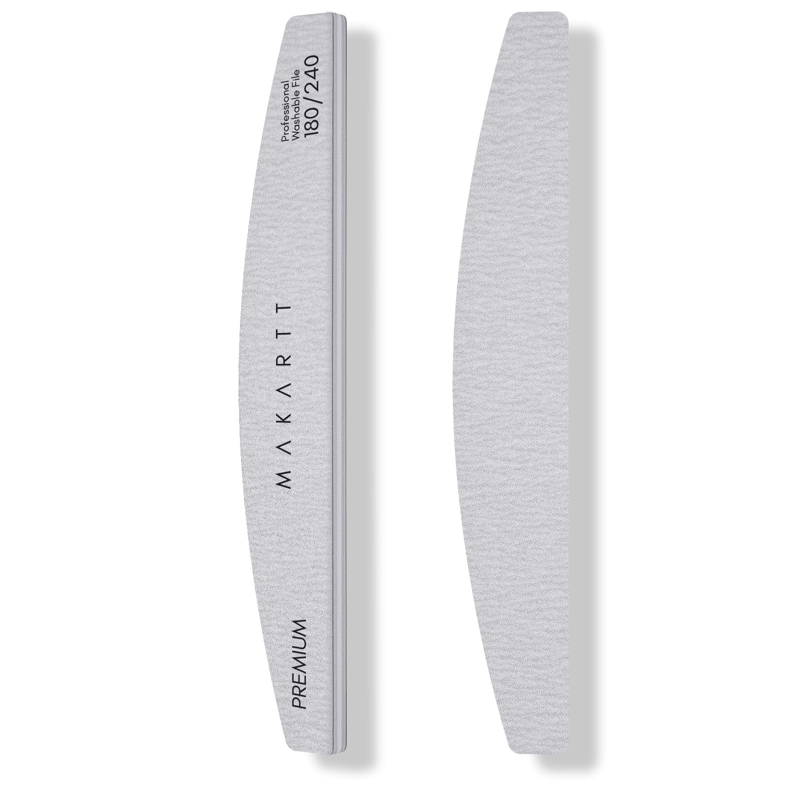 Makartt nail file with dual grit 180/240 for precise shaping and ridge removal