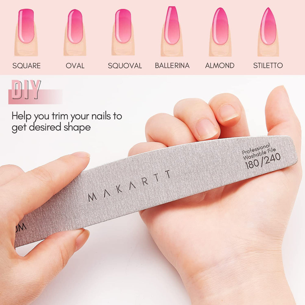 Makartt nail files ideal for natural nails prep and shaping.