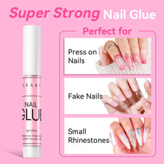 Makartt nail glue tube packaging with clear label and compact size.