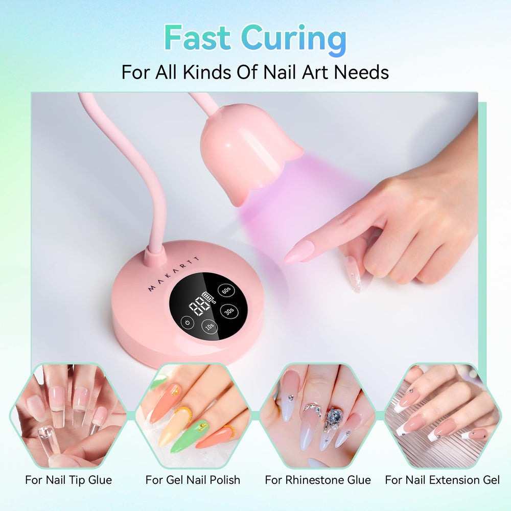 Makartt nail lamp gooseneck flexes for easy positioning