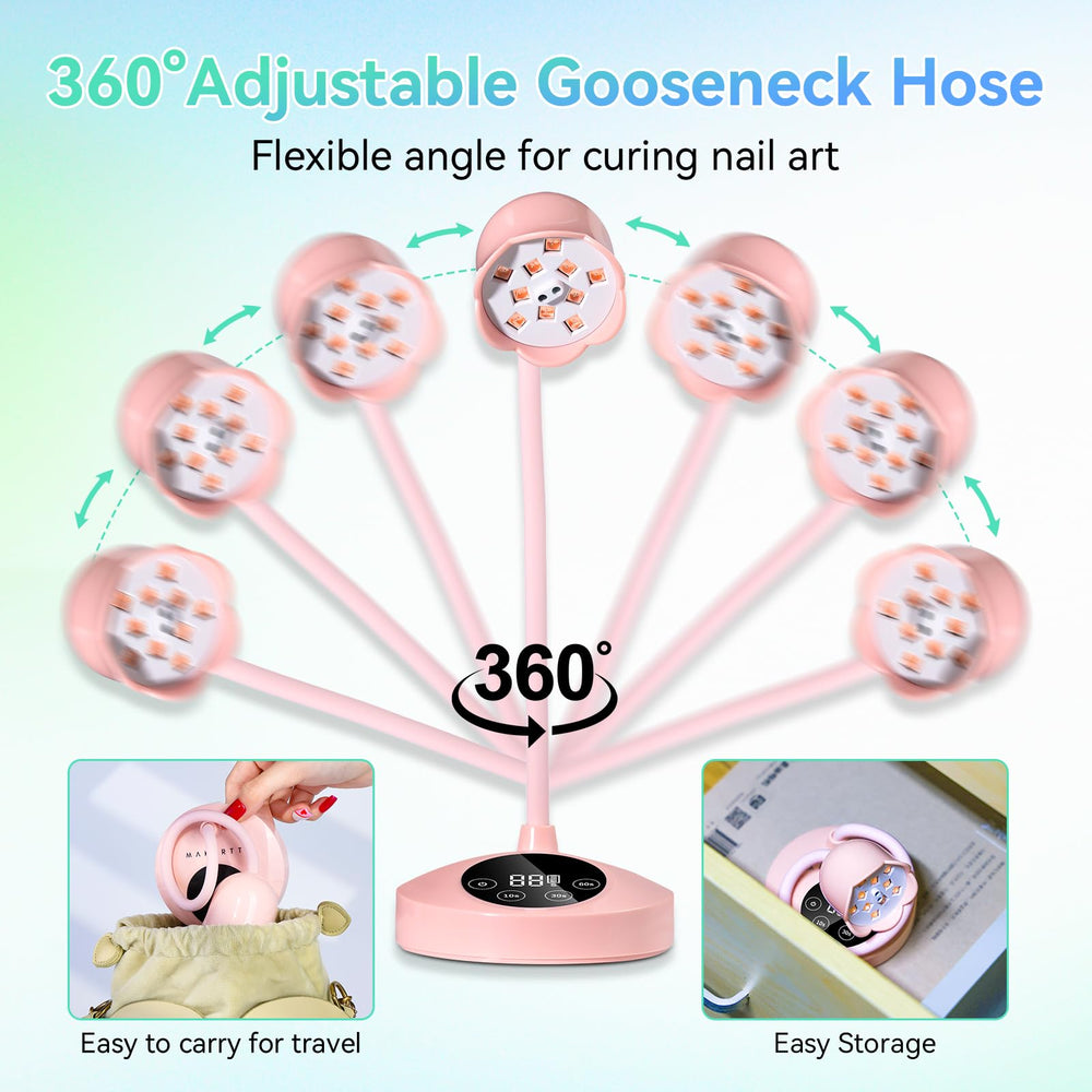 Makartt pink cordless lamp for home nail care