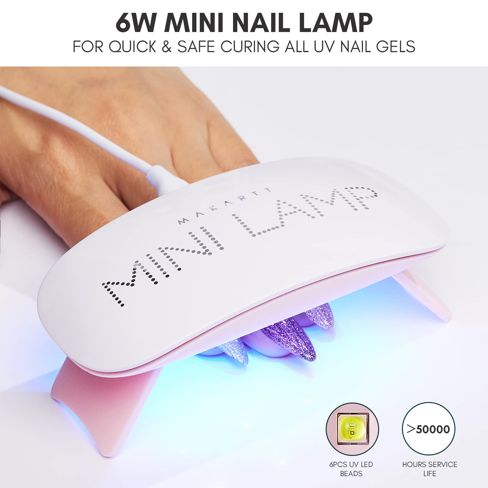 Makartt UV LED Nail Lamp USB portable for on-the-go manicures