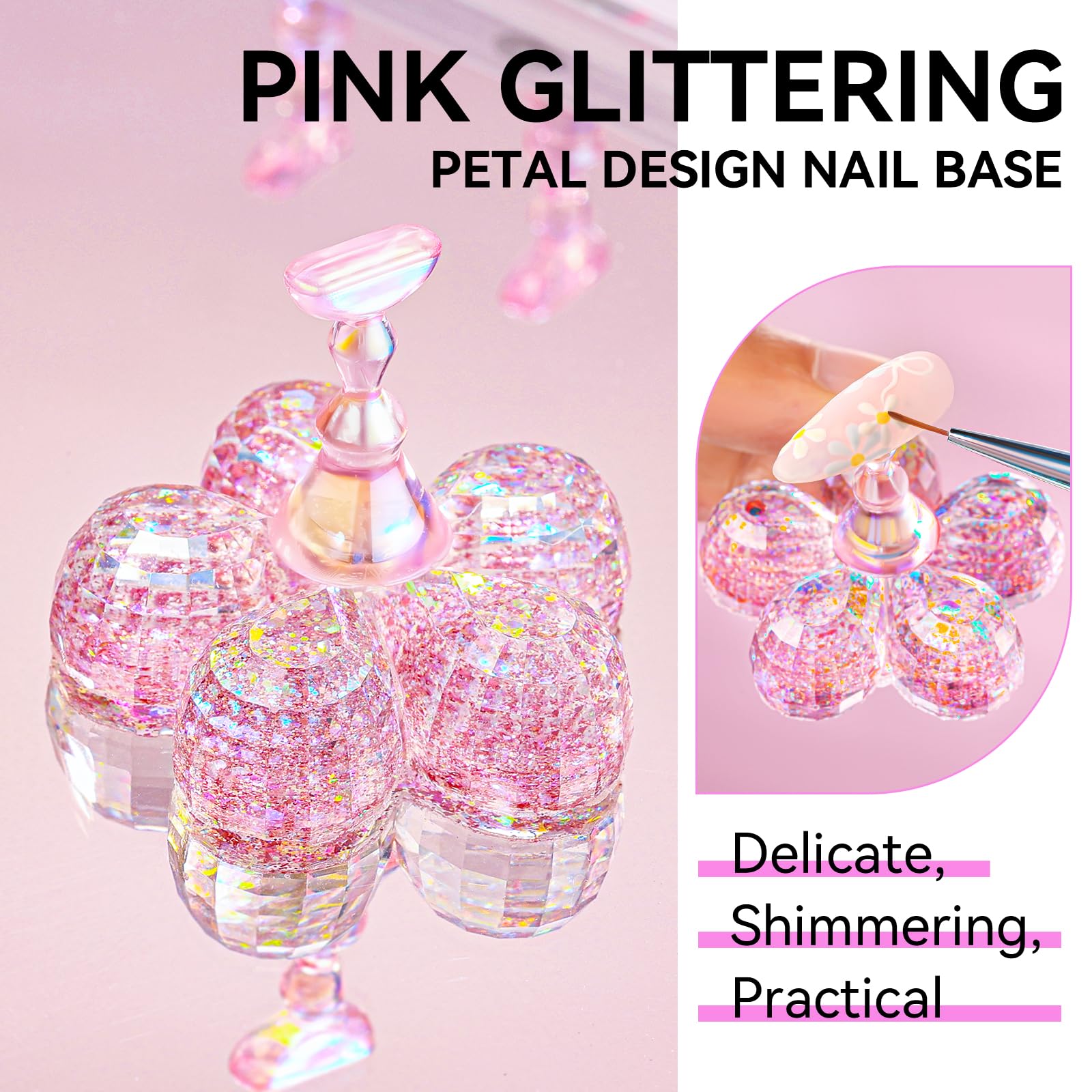 Makartt Nail Stand displays press-on nails before application for planning.