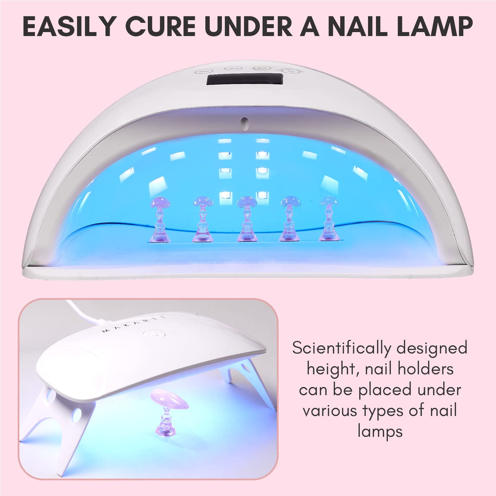 Makartt Nail Stand uses reusable putty to secure nails during design.