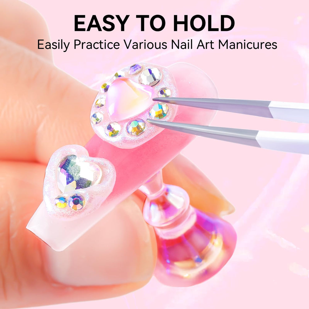 Makartt Nail Stand works with gel brushes and tools for easy crafting.
