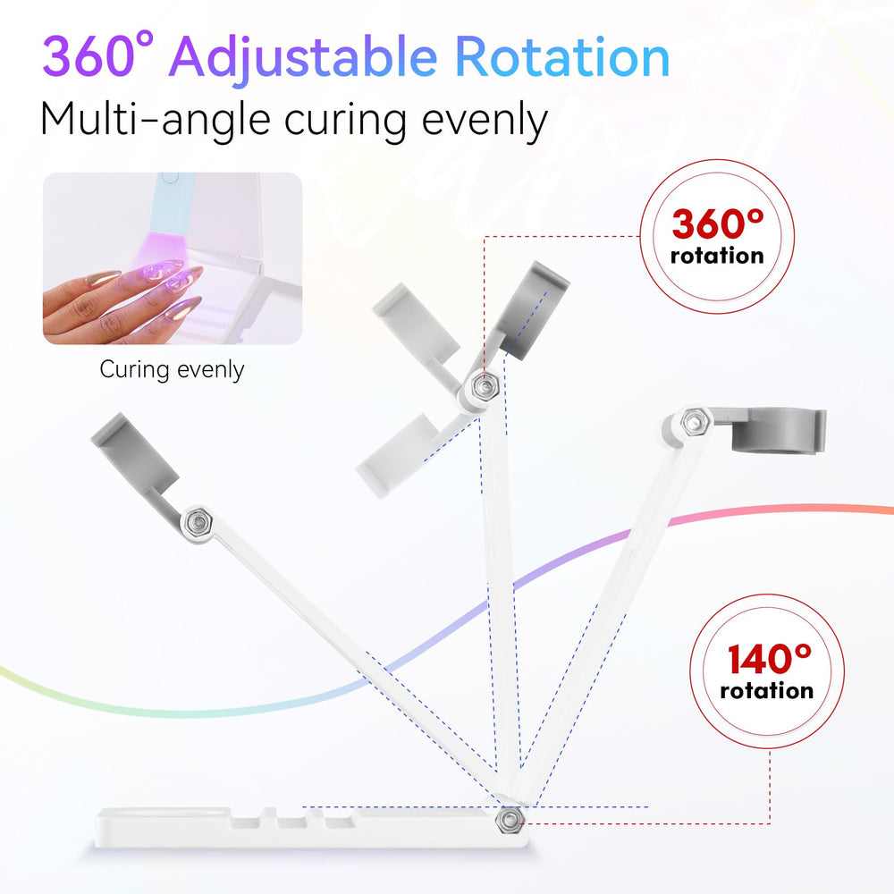 Makartt UV Nail Lamp Stand portable for home use and travel.