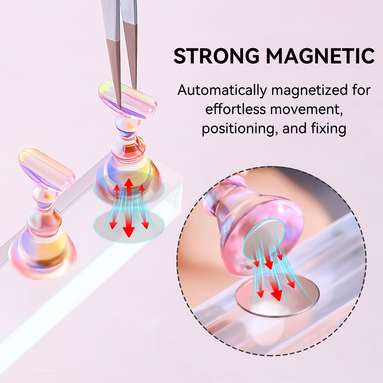 Makartt Nail Stand solid acrylic base stabilizes nails during painting sessions.