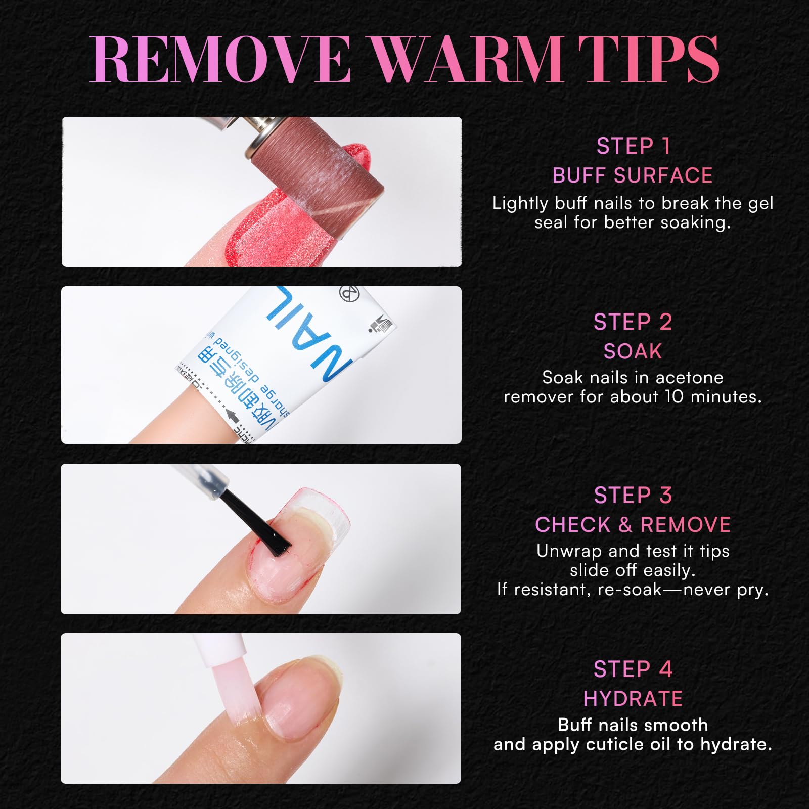 Makartt nail tips offer a precise fit across fingers.