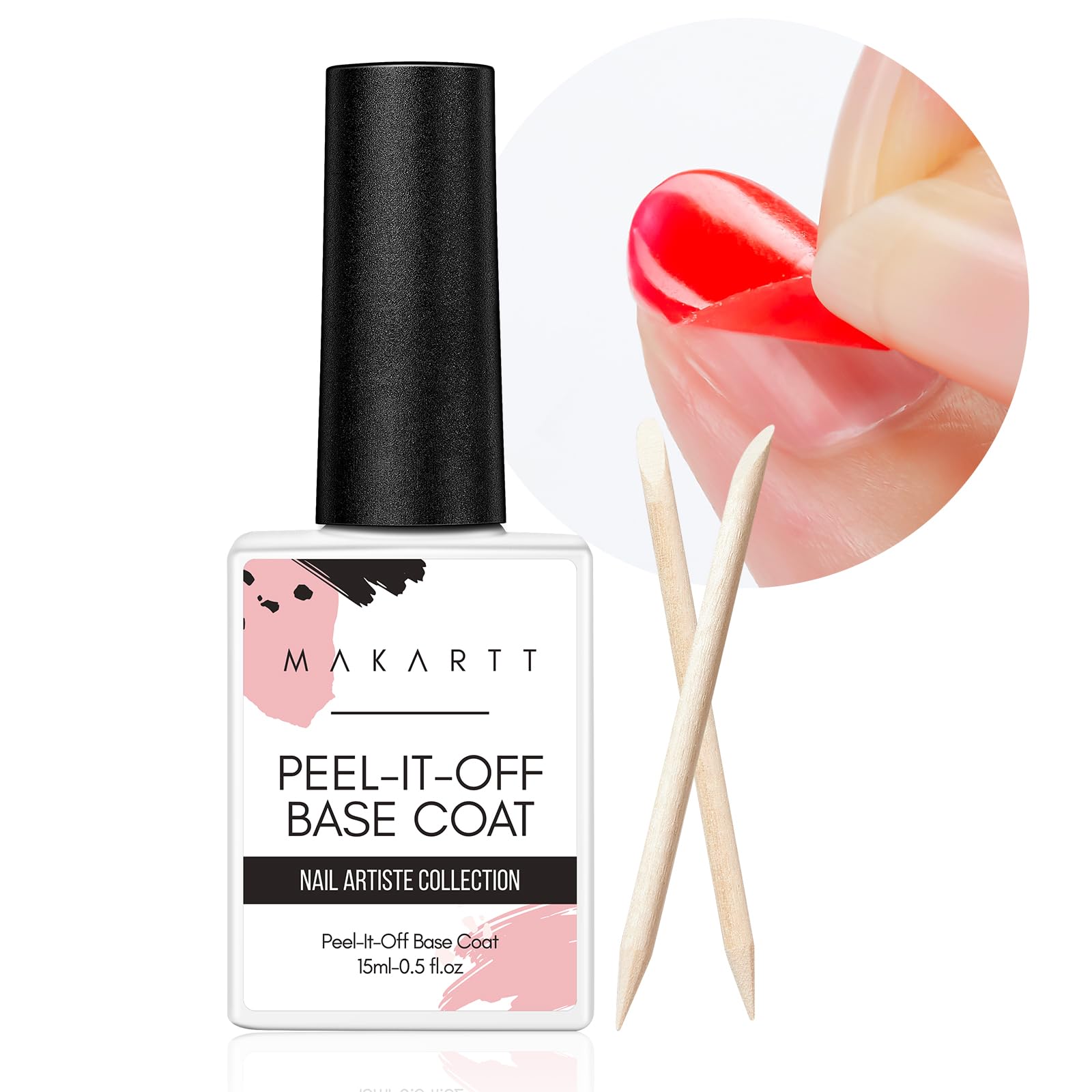 Beginner-friendly prep with Makartt Peel Off Base Coat for nails