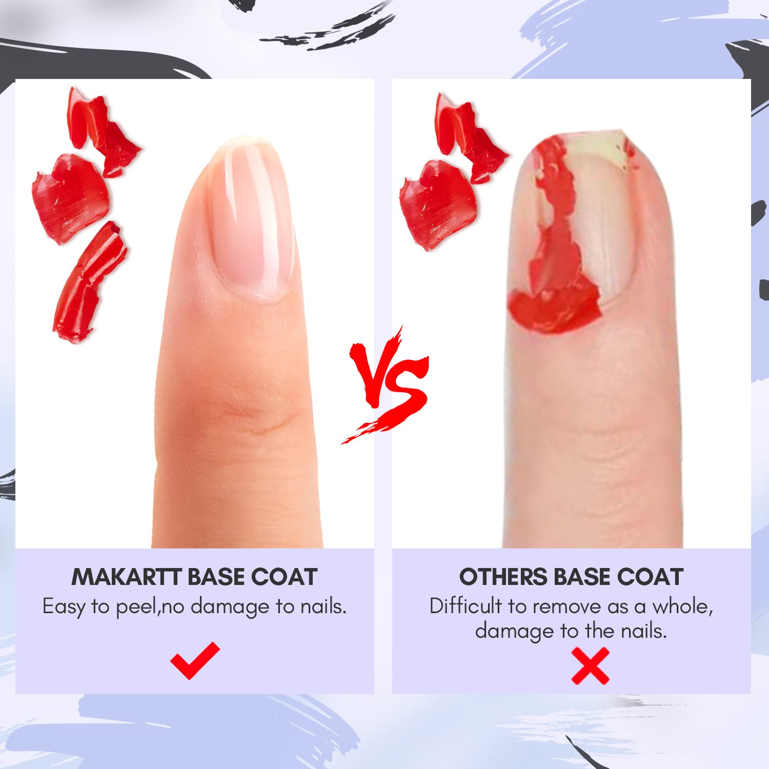 Light tack after curing helps with gel polish adhesion