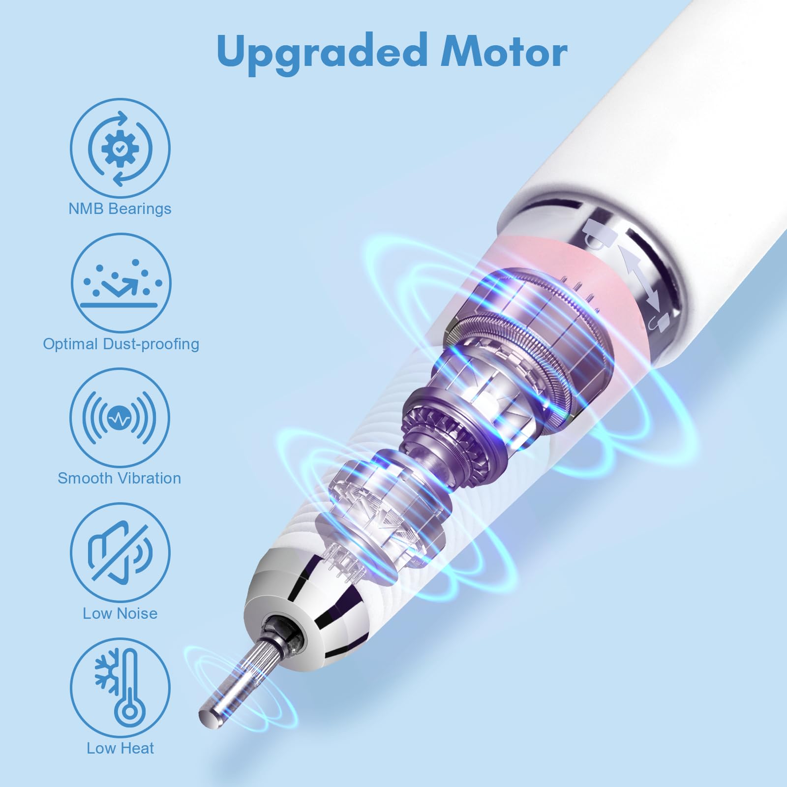 Makartt Perlarie cordless nail drill ready for portable use.