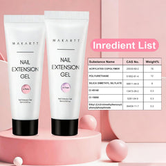 Makartt kit brush and slip solution highlight ease of shaping nail extensions.