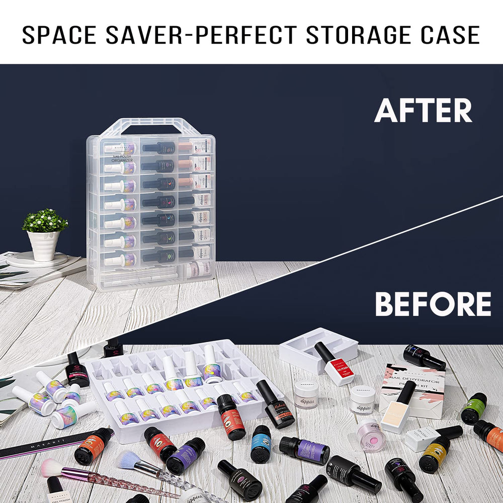 Makartt portable nail art storage case ideal for vanity or desk use.