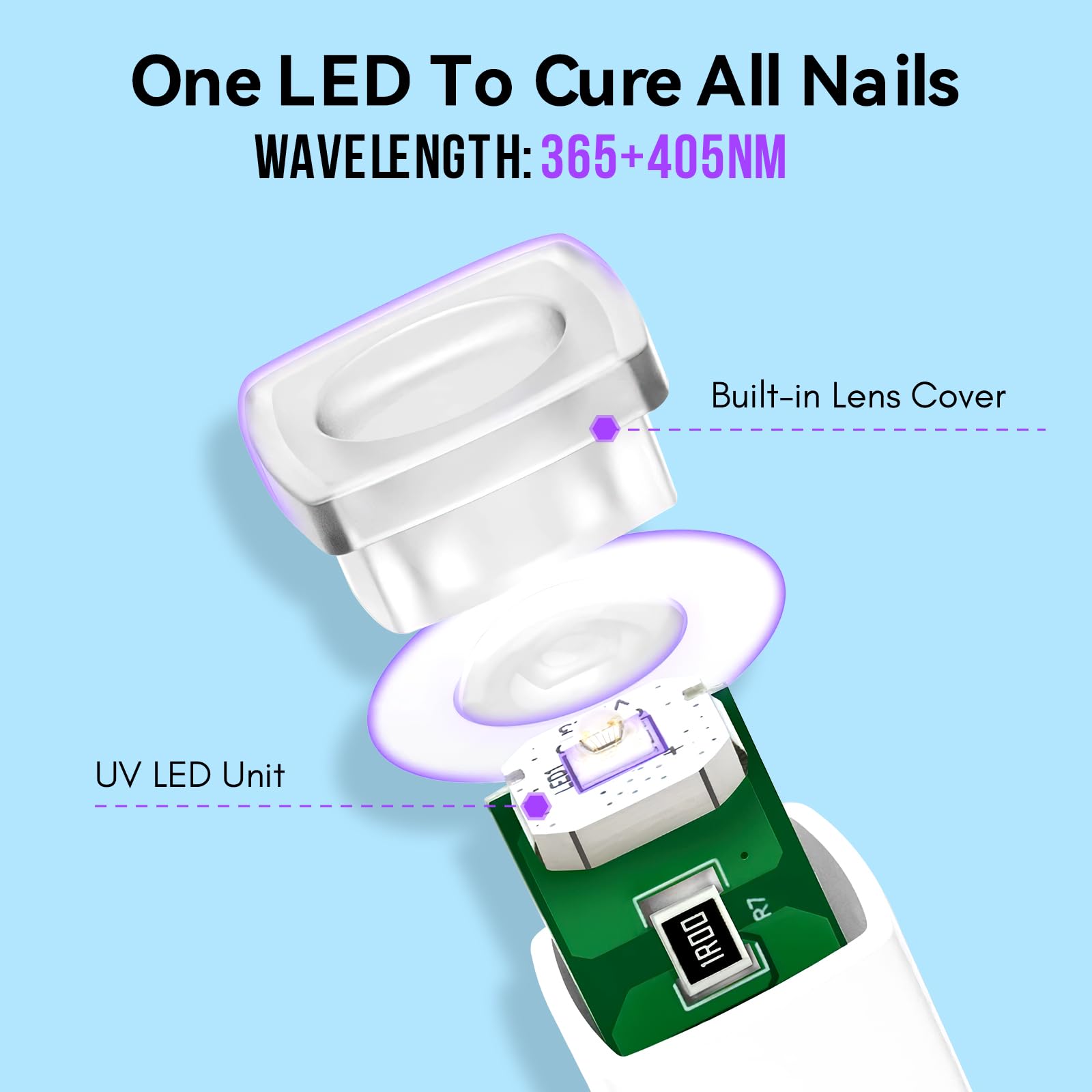 Makartt portable nail lamp ideal for home salon use.