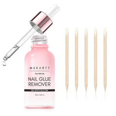 Makartt remover-pegamento-uñas con aplicador de gota para aplicación precisa.