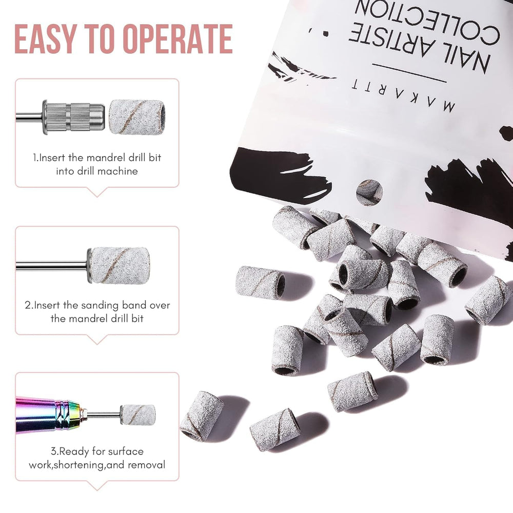 Makartt salon and home use sanding bands for nail art