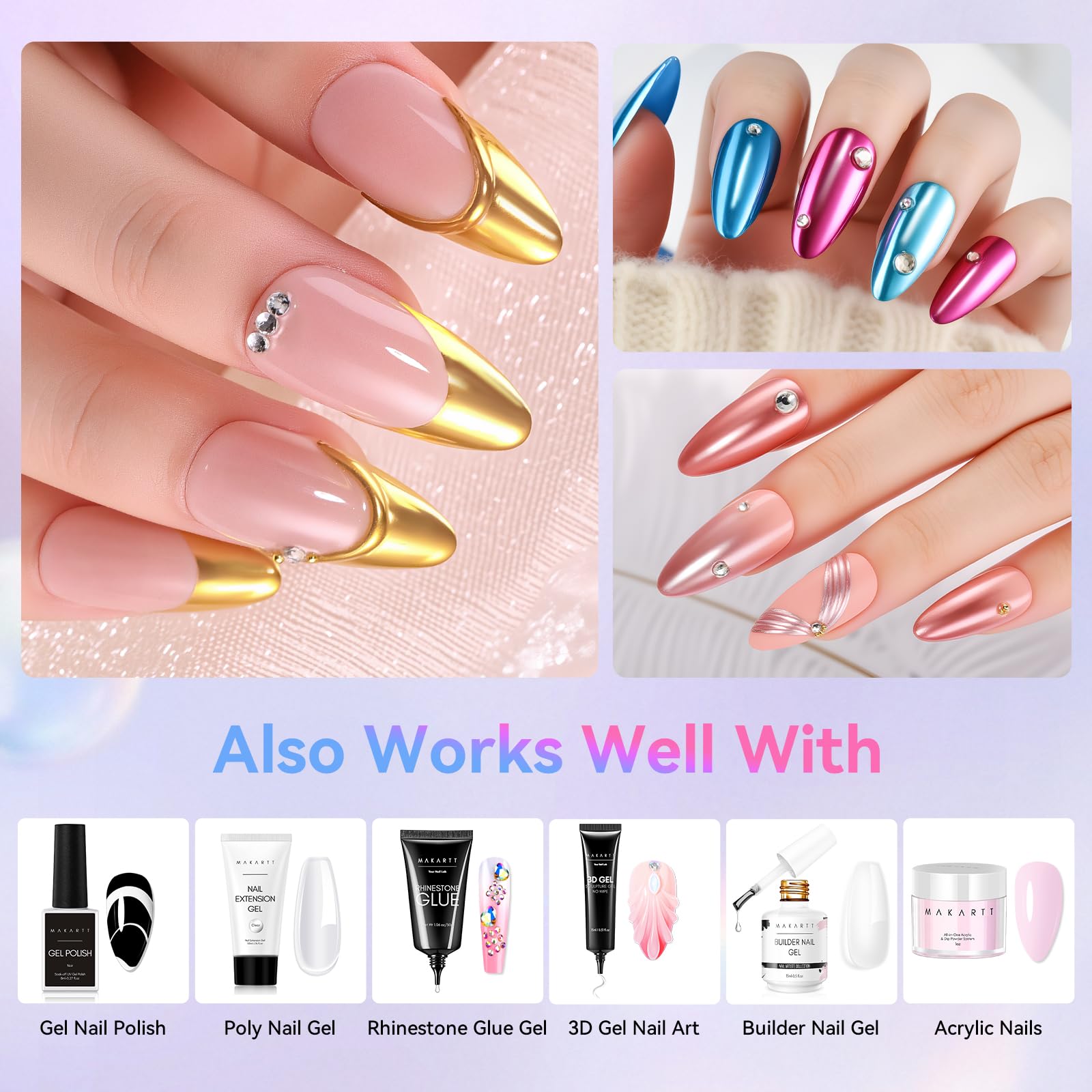 Makartt Soak-off formula allows easy removal when refreshing look.