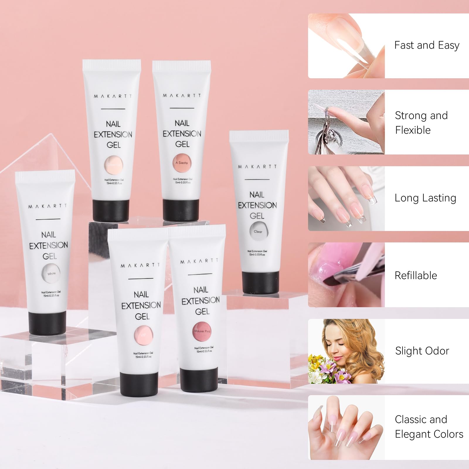 Solucion deslizable Makartt para modelado suave de uñas