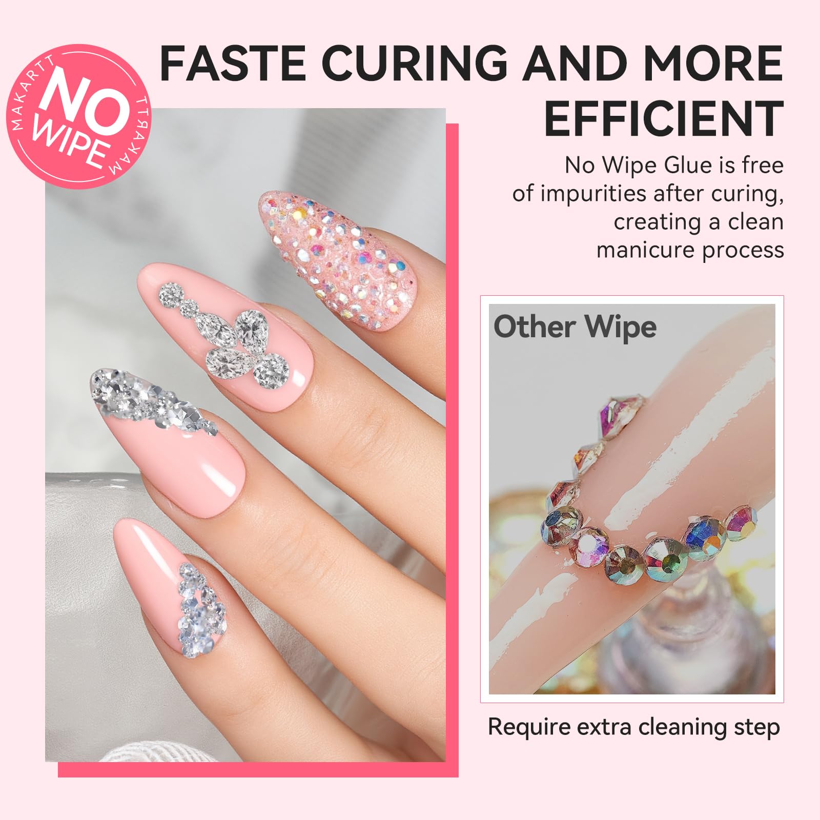 Makartt sujeción firme de gemas para un diseño duradero en uñas