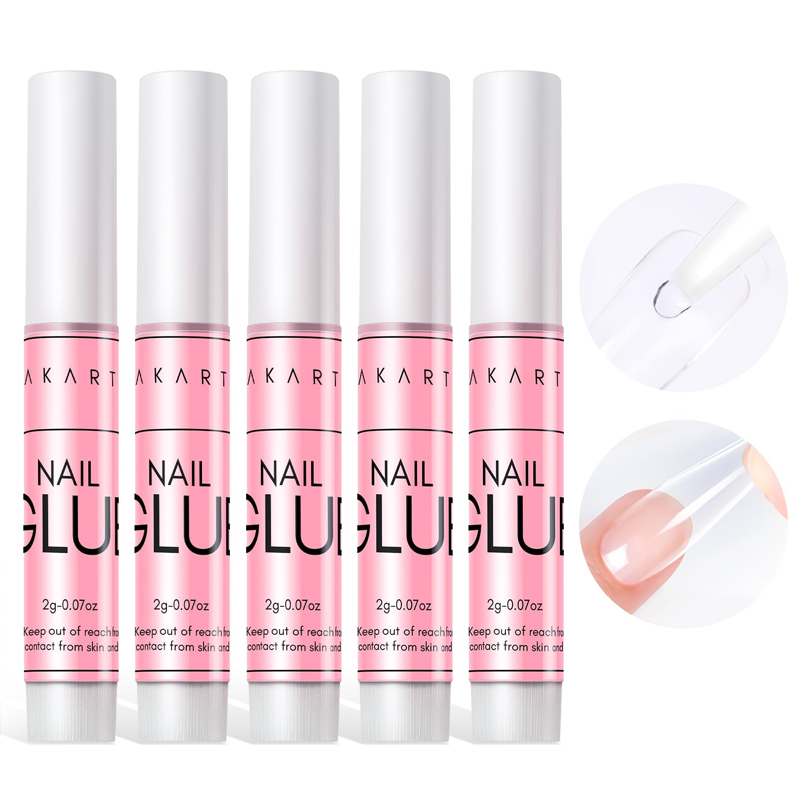 Makartt Super Strong Nail Glue DIY nails in progress for versatile styling.