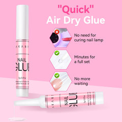 Makartt Super Strong Nail Glue press-on nails in action for secure wear.