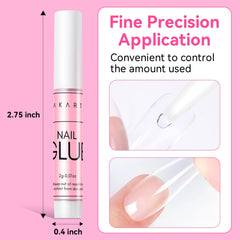 Makartt Super Strong Nail Glue tube packaging highlights five tubes for multiple manicures.