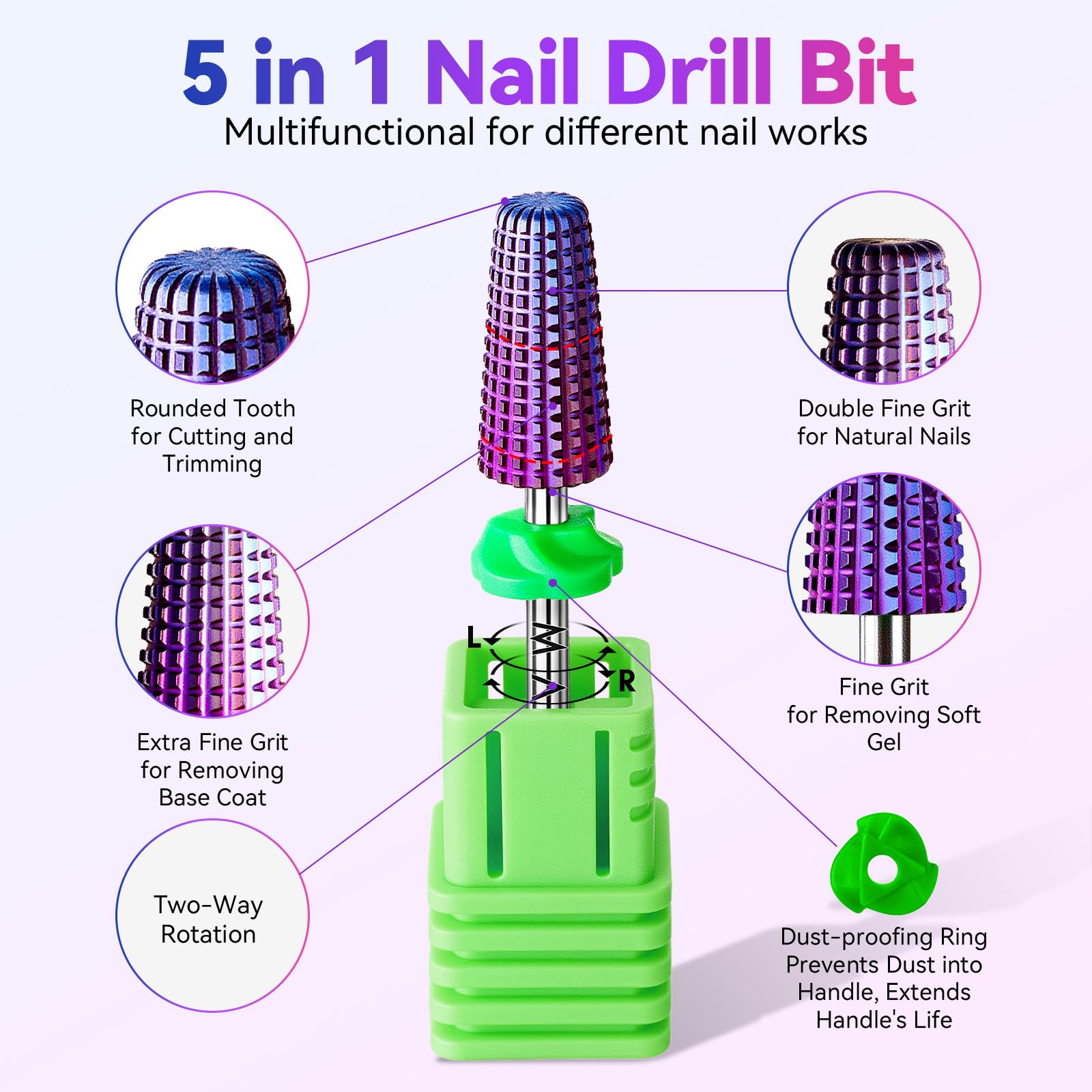 Makartt tungsten carbide nail bit all-purpose for acrylic and gel removal.