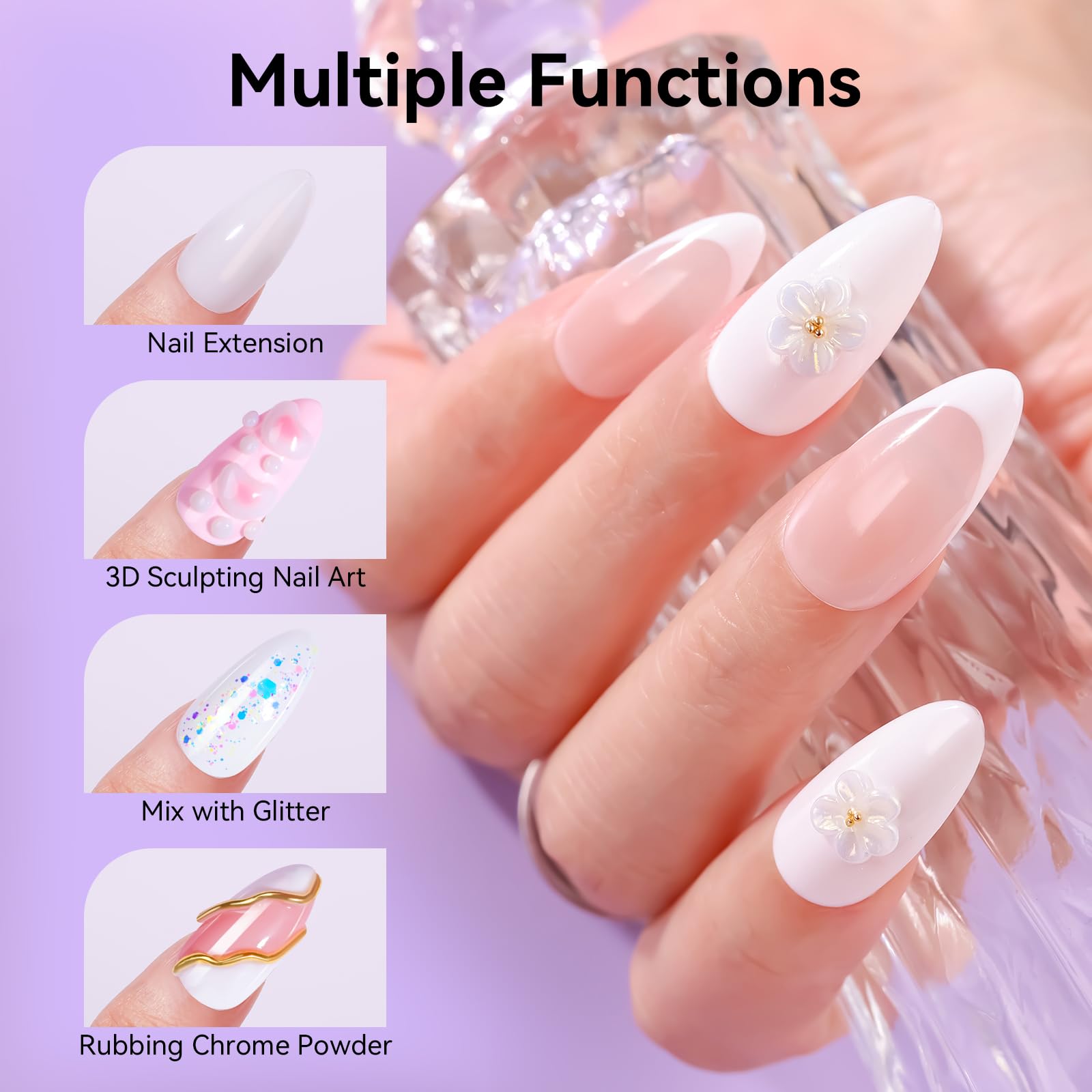 Gel adhesivo UV Makartt para tips acrílicos, fijación rápida