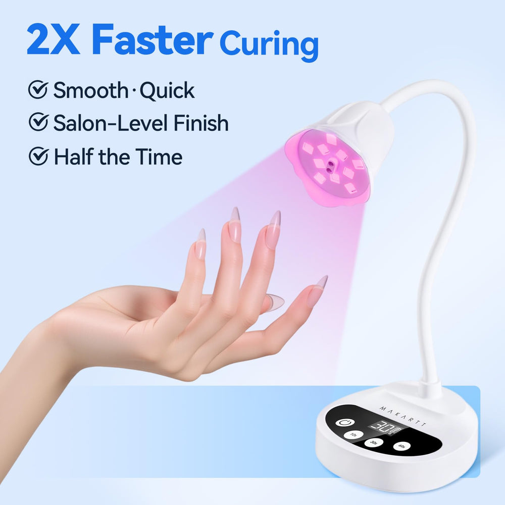 Makartt UV Nail Lamp auto-sensor for hands-in use during manicures.